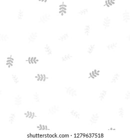 Light Gray vector seamless natural artwork with leaves. An elegant bright illustration with leaves in Natural style. Template for business cards, websites.