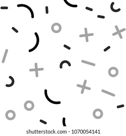 Light Gray vector seamless pattern with abstract lines. Colorful seamless gradient with lines and signs of maths. Design for textile, fabric, wallpapers.