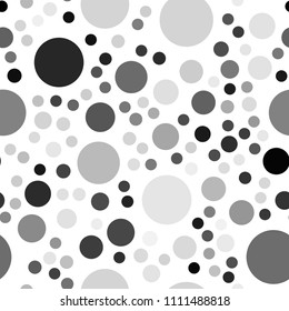 Light Gray vector seamless pattern with spheres. Abstract illustration with colored bubbles in nature style. Pattern can be used for ads, leaflets.