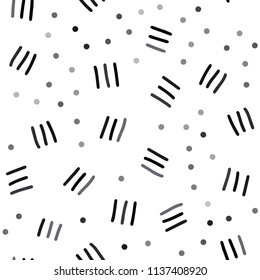 Light Gray vector seamless pattern with abstract lines. Trendy seamless illustration with abstract lines. Pattern for trendy fabric, wallpapers.