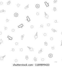 Light Gray vector seamless pattern with fresh ingredients. Illustration with set of fresh food in doodle style. Design for ad, poster, banner of cafes or restaurants.