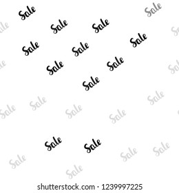 Light Gray vector seamless pattern with sale signs. Abstract illustration with colorful gradient symbols of sales. Template for season sales, shopping ads.