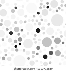 Light Gray vector seamless texture with disks. Blurred decorative design in abstract style with bubbles. New design for ad, poster, banner of your website.