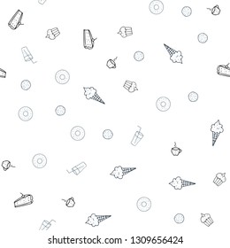 Light Gray vector seamless texture with delicious snacks. Decorative shining illustration with food on abstract template. Pattern for menu of cafes, bars, restaurants.