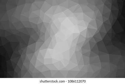 Light Gray vector shining triangular cover. Shining polygonal illustration, which consist of triangles. Textured pattern for your backgrounds.
