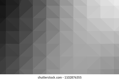 Light Gray vector shining triangular cover. Colorful illustration in polygonal style with gradient. Completely new template for your banner.