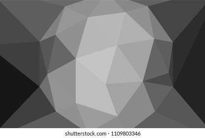 Light Gray vector shining triangular layout. Elegant bright polygonal illustration with gradient. Polygonal design for your web site.