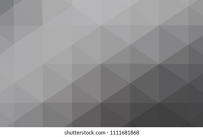 Light Gray vector shining triangular backdrop. Creative illustration in halftone style with gradient. A completely new design for your business.
