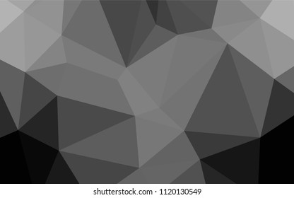 Light Gray vector shining triangular layout. Elegant bright polygonal illustration with gradient. Triangular pattern for your business design.