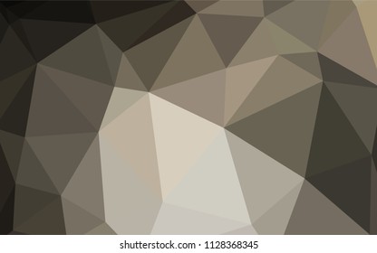 Light Gray vector shining triangular backdrop. Triangular geometric sample with gradient.  Polygonal design for your web site.