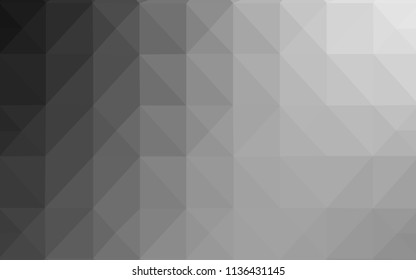 Light Gray vector shining triangular cover. A completely new color illustration in a polygonal style. Triangular pattern for your business design.