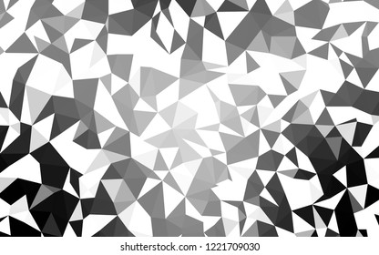 Light Gray vector shining triangular cover. Elegant bright polygonal illustration with gradient. Template for cell phone's backgrounds.