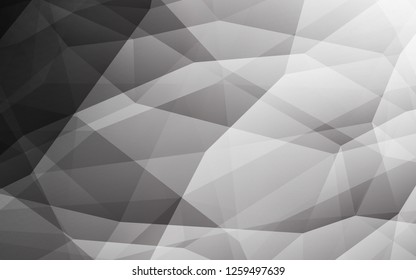 Light Gray vector shining triangular layout. Shining colorful illustration with triangles. Completely new template for your banner.