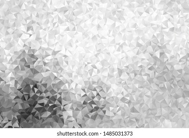 Light Gray vector shining triangular layout. Colorful illustration in polygonal style with gradient. Triangular pattern for your design.