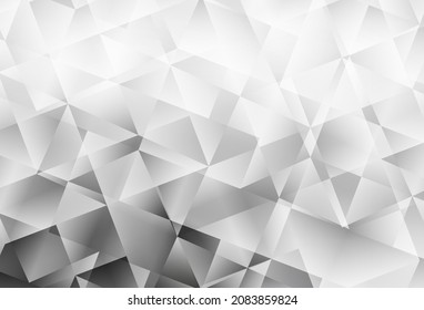 Light Gray vector shining triangular backdrop. Shining polygonal illustration, which consist of triangles. Brand new design for your business.