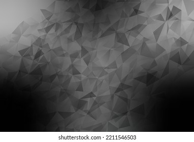 Light Gray Vector Shining Triangular Layout. Colorful Illustration In Polygonal Style With Gradient. Brand New Design For Your Business.