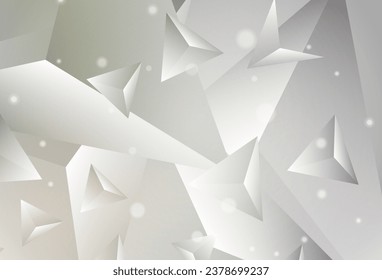 Light Gray vector shining triangular layout. Elegant bright polygonal illustration with gradient. Textured pattern for your backgrounds.