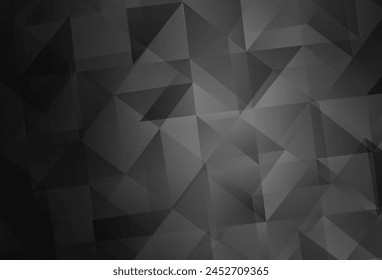 Light Gray vector shining triangular background. Creative geometric illustration in Origami style with gradient. Pattern for a brand book's backdrop.