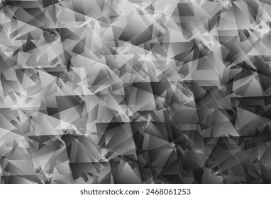 Light Gray vector shining triangular backdrop. Shining polygonal illustration, which consist of triangles. A completely new design for your leaflet.