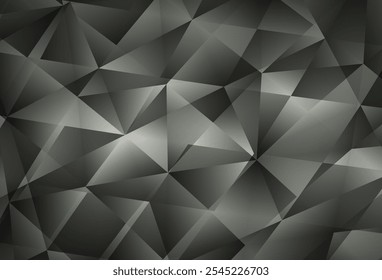 Light Gray vector shining triangular backdrop. Shining polygonal illustration, which consist of triangles. New template for your brand book.