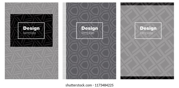 Light Gray vector style guide for notepads. Beautiful colorful sample in abstract style. Completely new template books.