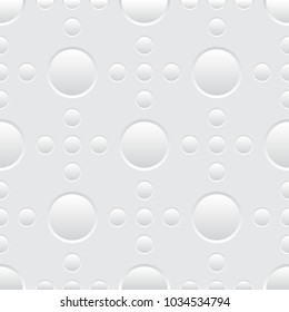 Light gray vector subtle pattern with optical illusion of 3D 