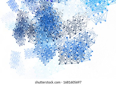 Light Gray vector template with artificial intelligence structure. Colorful design in simple style with AI links. Smart design for promotion of bid data.