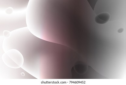 Light Gray vector template with bent lines. Shining crooked illustration in memphis style. Memphis style for your business design.