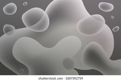 Light Gray vector template with bubble shapes. A vague circumflex abstract illustration with gradient. Pattern for your business design.