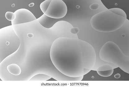 Light Gray vector template with bubble shapes. An elegant bright illustration with gradient. Textured wave pattern for backgrounds.