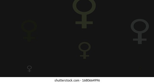 Light Gray vector template with businesswoman signs. Illustration with signs of women's strength and power. New design for applications.