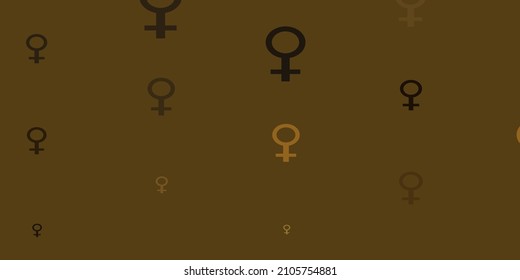 Light Gray vector template with businesswoman signs. Colorful illustration with gradient feminism shapes. Best design for your business.