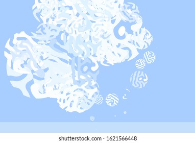 Light Gray vector template with chaotic shapes. Colorful chaotic forms with gradient in modern style. Modern design for your business card.