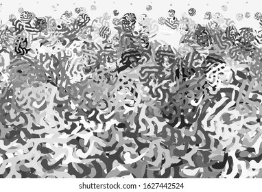 Light Gray vector template with chaotic shapes. Modern abstract illustration with colorful random forms. Elegant design for wallpapers.