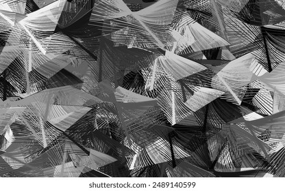 Light Gray vector template with chaotic shapes.