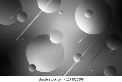 Light Gray vector template with circles. Blurred bubbles on abstract background with colorful gradient. Pattern can be used for ads, leaflets.
