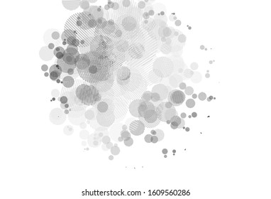Light Gray vector template with circles. Blurred decorative design in abstract style with bubbles. Pattern for futuristic ad, booklets.