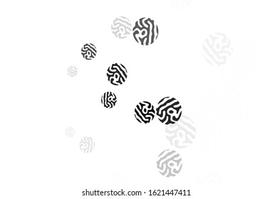 Light Gray vector template with circles. Illustration with set of shining colorful abstract circles. New template for your brand book.