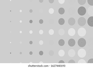 Light Gray vector template with circles. Blurred decorative design in abstract style with bubbles. New template for your brand book.