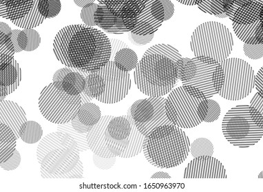 Light Gray vector template with circles. Blurred decorative design in abstract style with bubbles. Pattern for ads, leaflets.