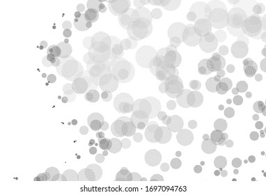 Light Gray vector template with circles. Glitter abstract illustration with blurred drops of rain. Pattern for beautiful websites.