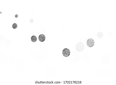 Light Gray vector template with circles. Blurred bubbles on abstract background with colorful gradient. Design for poster, banner of websites.