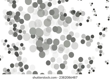 Light Gray vector template with circles. Glitter abstract illustration with blurred drops of rain. Design for poster, banner of websites.