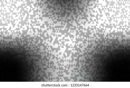Light Gray vector template with crystals, triangles. Illustration with set of colorful triangles. Pattern for busines ad, booklets, leaflets