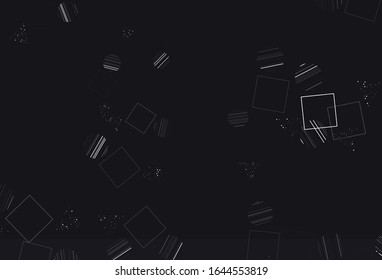 Planta vectorial gris claro con cristales, círculos, cuadrados. Círculos, líneas, rhombus con gradiente colorido. Plan para folletos y folletos