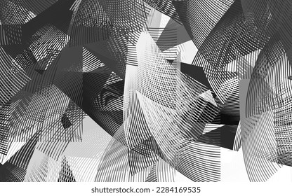 Plantilla vectorial Gris claro con cristales, triángulos. Ilustración abstracta brillante con formas triangulares. Plantilla moderna para la página de inicio.