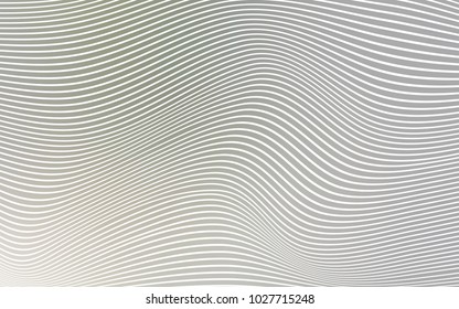 Light Gray vector template with curved ribbons. Creative illustration in halftone arched style with gradient. The template for background of cell phones.