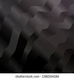 Light Gray vector template with curved lines. Abstract gradient illustration with wry lines. Pattern for websites, landing pages.