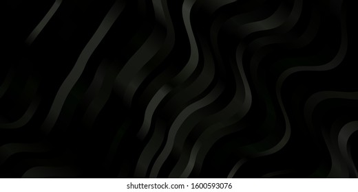 Light Gray vector template with curves. Abstract illustration with bandy gradient lines. Pattern for booklets, leaflets.