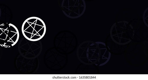 Light Gray vector template with esoteric signs. Illustration with magical signs of spiritual power. Background for esoteric, mystic designs.